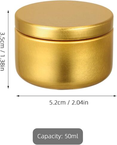 TEHAUX 24Pcs 2Oz Candle Tin Containers with Lids Aluminum Round Candle Jars for Diy Making Storage and Packaging in Kuwait
