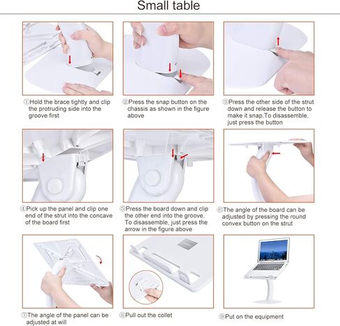 Portable Lap Desk,Kids Book Reading Stand for Bed,Car,Sofa,Floor,Adjustable Laptop Bed Table Tray for Working,Reading,Writing,Dining in Saudi Arabia