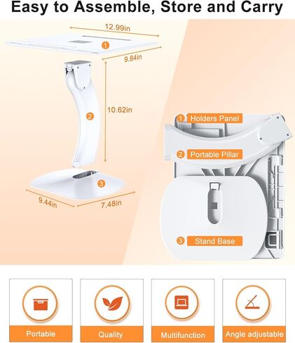 Portable Lap Desk,Kids Book Reading Stand for Bed,Car,Sofa,Floor,Adjustable Laptop Bed Table Tray for Working,Reading,Writing,Dining in Saudi Arabia