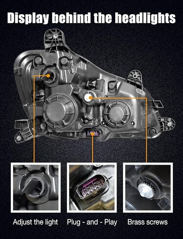 Headlights Compatible with 2013 2014 2015 2016 2017 2018 2019 2020 2021 T680 Truck with Halogen bulb T680 Headlanps (Chrome Housing-Right) in Kuwait