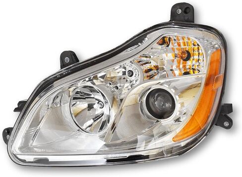 Headlights Compatible with 2013 2014 2015 2016 2017 2018 2019 2020 2021 T680 Truck with Halogen bulb T680 Headlanps (Chrome Housing-Right) in Kuwait