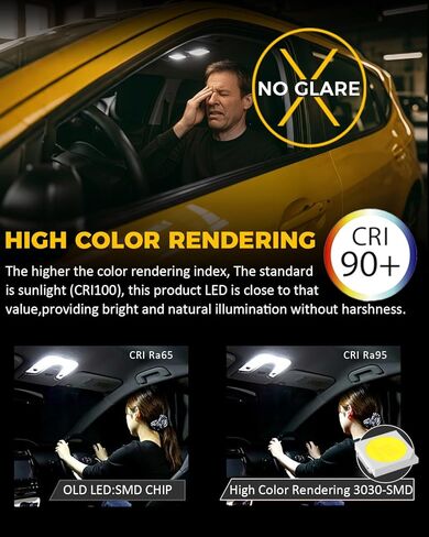 BMT xms Car Interior LED Light Replacement for Toyota Highlander 2007-2013,6000K Super Bright Interior Light Bulbs Package, 13pcs in Kuwait