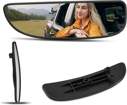 مرآة جانبية منخفضة للسائق متوافقة مع 1999-2007 Ford F250 F350 F450 F550 Super Duty، 2000-2005 Ford Excursion، زجاج بديل للمرايا الجانبية اليسرى، غير مسخن in Kuwait