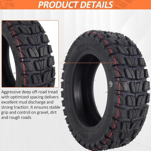 إطار سكوتر RUTU 90/65-6.5 بدون أنبوب للطرق الوعرة مقاس 11 بوصة يناسب Dualtron Thunder Ultra Kaabo Wolf Warrior Zero 11X VSETT 11+ Nami Burn-E Teverun Fighter 11 دراجة جيب صغيرة in Kuwait