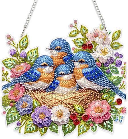 Eiflow 250th Anniversary Diamond Art Hanging Kit for Adults July 4th, DIY Patriotic Diamonds Painting Door Hanger Board Kit, Crystal Diamond Art Painting Pendant Ornament (Eagle) in Saudi Arabia