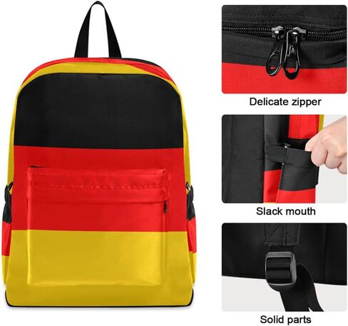 Germany Flag Large Portable Laptop Backpack Durable Travel Computer Bag for Men Women School Bookbag Work in Kuwait