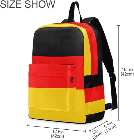 Germany Flag Large Portable Laptop Backpack Durable Travel Computer Bag for Men Women School Bookbag Work in Kuwait