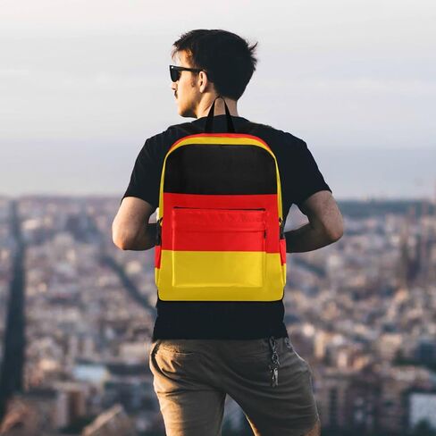 Germany Flag Large Portable Laptop Backpack Durable Travel Computer Bag for Men Women School Bookbag Work in Kuwait