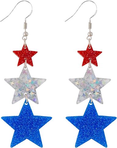 American Flag Earrings 4th of July Earrings for Women USA Drop Earrings Independance Day Earrings Gift in Saudi Arabia