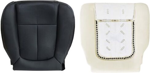 SecosAutoparts Gray Front Driver Side Bottom & Foam Cushion Replacement Leather Seat Cover Compatible with Ford F150 Lariat 2009 2010 2011 2012 2013 2014 in Kuwait