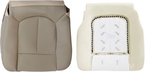 SecosAutoparts Gray Front Driver Side Bottom & Foam Cushion Replacement Leather Seat Cover Compatible with Ford F150 Lariat 2009 2010 2011 2012 2013 2014 in Kuwait