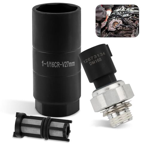 Oil Pressure Sensor with Socket Compatible for Chev-y Silverad-o 1500 2500 3500 4500 Taho-e Suburba-n Express Cruz-e Avalanch-e Caprice SS, for Canyon, for Cadilla-c H2/H3/ H3T(Color:Black) in Saudi Arabia