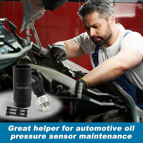 Oil Pressure Sensor with Socket Compatible for Chev-y Silverad-o 1500 2500 3500 4500 Taho-e Suburba-n Express Cruz-e Avalanch-e Caprice SS, for Canyon, for Cadilla-c H2/H3/ H3T(Color:Black) in Saudi Arabia