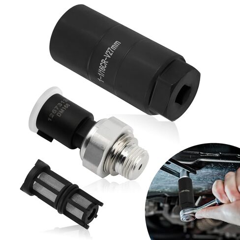 Oil Pressure Sensor with Socket Compatible for Chev-y Silverad-o 1500 2500 3500 4500 Taho-e Suburba-n Express Cruz-e Avalanch-e Caprice SS, for Canyon, for Cadilla-c H2/H3/ H3T(Color:Black) in Saudi Arabia