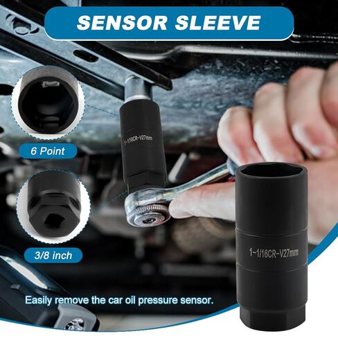 Oil Pressure Sensor with Socket Compatible for Chev-y Silverad-o 1500 2500 3500 4500 Taho-e Suburba-n Express Cruz-e Avalanch-e Caprice SS, for Canyon, for Cadilla-c H2/H3/ H3T(Color:Black) in Saudi Arabia