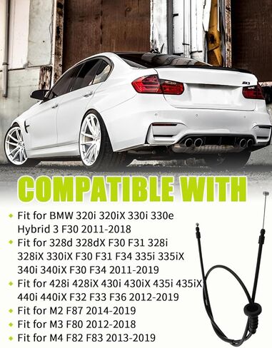 Rear Engine Hood Release Cable Wire Fit for BMW 320i 330i 428i 430i M2 M3 M4 Replace 51237313782 51237239239 in Saudi Arabia
