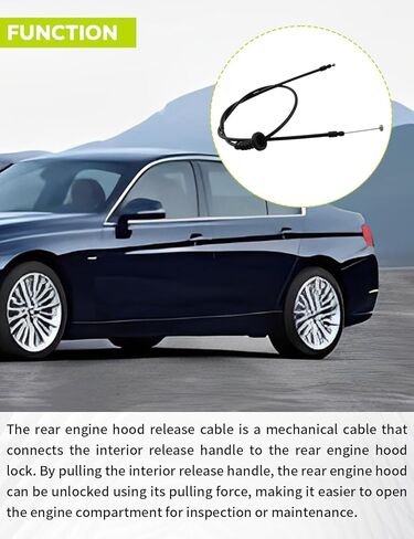 Rear Engine Hood Release Cable Wire Fit for BMW 320i 330i 428i 430i M2 M3 M4 Replace 51237313782 51237239239 in Saudi Arabia