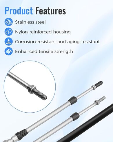 Reverse/Shift Cable Fit for Yamaha Jet Boat AR/SR/SX Series - Replaces F2A-U149C-00-00, (2007-2018) in Kuwait