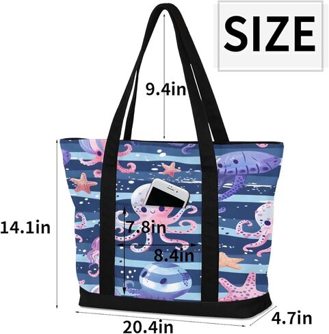 Laptop Tote Bag for Women 17 Inch Travel Computer Bag Offices Work Organized Bag Canvas Shopping Shoulder Handbag in Kuwait