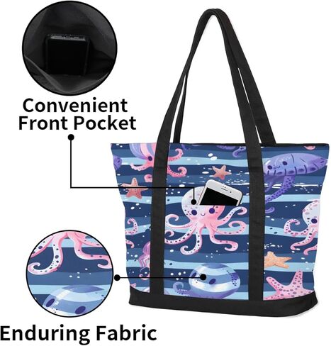 Laptop Tote Bag for Women 17 Inch Travel Computer Bag Offices Work Organized Bag Canvas Shopping Shoulder Handbag in Kuwait