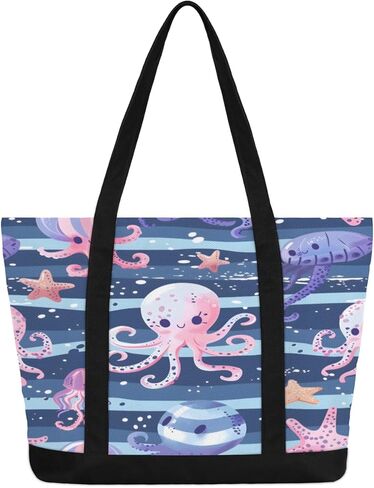 Laptop Tote Bag for Women 17 Inch Travel Computer Bag Offices Work Organized Bag Canvas Shopping Shoulder Handbag in Kuwait