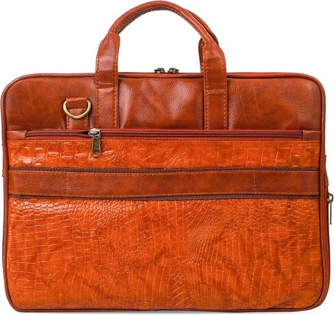 Laptop Bag for Men 16 Inch PU Leather Briefcase with Shoulder Strap for Office Work Travel in Kuwait