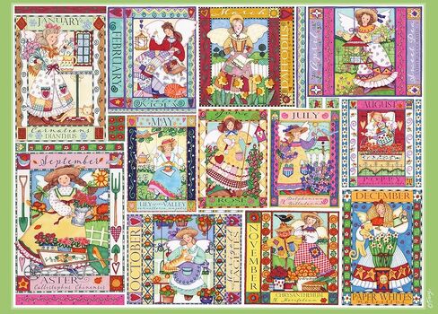 Ceaco - EZ2Hold - Tracy Flickinger - Garden Fairies - 500 Piece Jigsaw Puzzle for Adults - Challenging Puzzle Perfect for Game Nights - Finished Size is 26 x 19 in Kuwait
