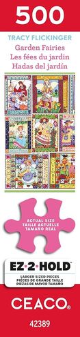 Ceaco - EZ2Hold - Tracy Flickinger - Garden Fairies - 500 Piece Jigsaw Puzzle for Adults - Challenging Puzzle Perfect for Game Nights - Finished Size is 26 x 19 in Kuwait