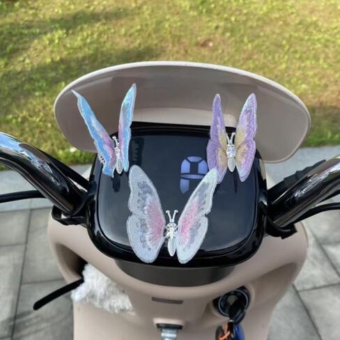 6PCS Butterfly Air Vent Clips, Embroidered Air Conditioning Outlet Clip with Dancing Wings, Colorful Car Interior Accessories, Car Dashboard Decorations for All Models in Saudi Arabia