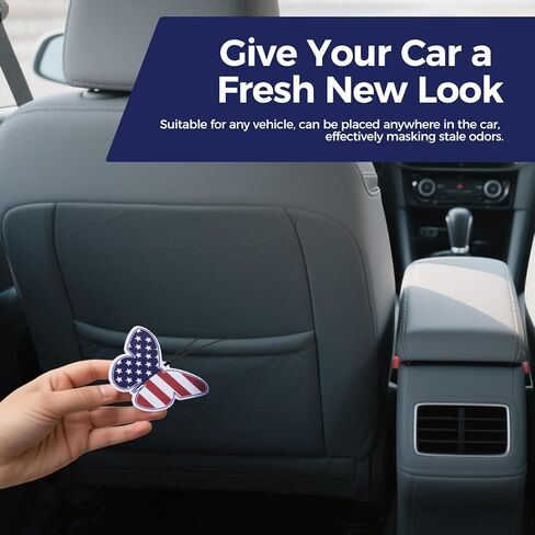 12Pcs America 250th Anniversary Independence Car Air Freshener Hanging American Flag Provides Long-Lasting Fragrance For Cars And Homes Black Ice, Berries, Ocean, New Car, Air Freshener in Saudi Arabia
