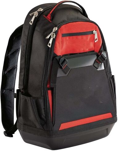 MILWUEKEE 48-22-8200 Suitable for Milwaukee 35-Pocket Impact Resistant 1680 Ballistic Jobsite Backpack, Red, Black in Saudi Arabia