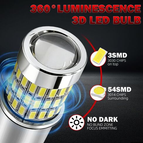 2-Pack 1156 LED Headlight Bulbs with Projector for John Deere S130 S140 S160 S170 S180, 1156 Lawn Tractors - 6000K 12V BA15S (AD2062R) in Saudi Arabia