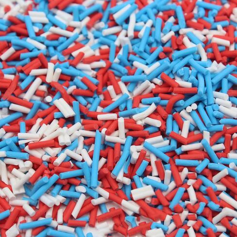 50g Fake Resin Sprinkles,Patriotic Red, White and Blue Decorative Resin Sprinkles for Nail Art, scrapbooking embellishments,DIY Crafts, Cake, Phone Case Decorations in Saudi Arabia