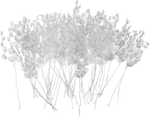 50pcs Artificial Acrylic Flower Water Drop Crystal Flower Branches for Wedding Party Floral Decoration - Silver in Kuwait