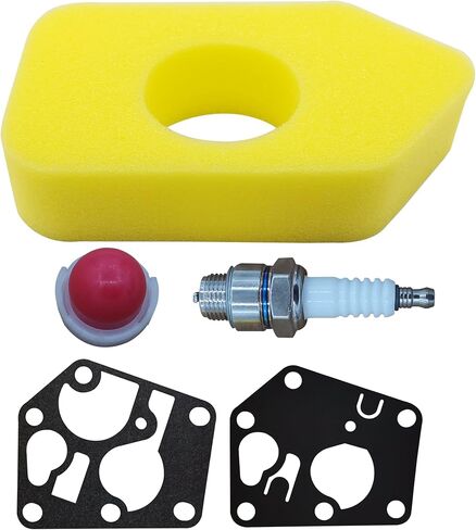 698369 Air Filter for B&S 3.5-4.5 Hp Classic Sprint Quattro Engine with Spark Plug 694394 494408 Primer Bulb 495770 795083 Gasket Diaphragm Lawn Mower tune-up kit in Saudi Arabia