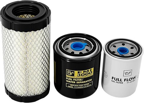 Euros Air Fil-ter 11-9059 Oil Filter 11-6182 Fuel Filter 11-9342 Maintenance Kit Fit For Thremo King Tirpac APU or Evolution (White-Maintenance Kit) in Saudi Arabia