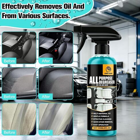 2Pcs All Purpose Degreaser for Car and House, Lemon Scent Mulit Heavy-Duty Cleaning Spray, Car and House Multi-purpose Cleaning Spray, Quick Stain Removal For Cars Kitchen Bathroom in Saudi Arabia