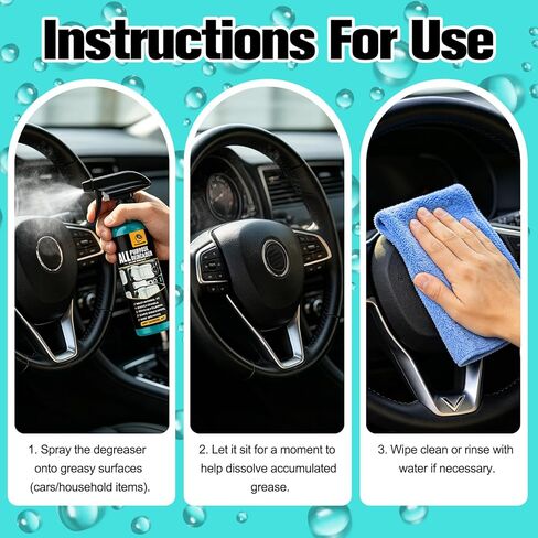 2Pcs All Purpose Degreaser for Car and House, Lemon Scent Mulit Heavy-Duty Cleaning Spray, Car and House Multi-purpose Cleaning Spray, Quick Stain Removal For Cars Kitchen Bathroom in Saudi Arabia