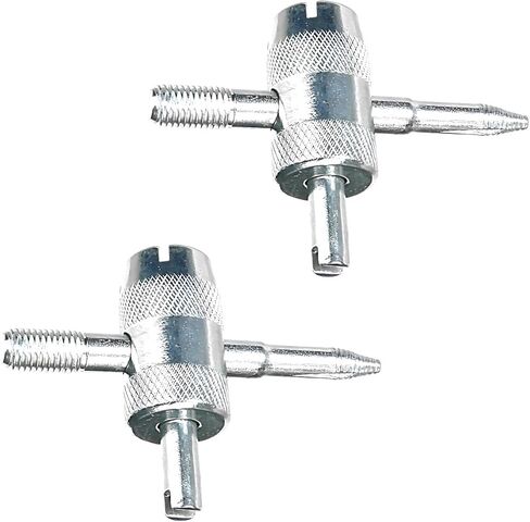 4-Way Valve Core Tool, 4-in-1 Universal Multifunctional Car Tire Valve Stem Removal and Installation Tool, Universal Auto Tire Repair Wrench Puller for Truck, Motorcycle, Bicycle (2PCS) in Kuwait