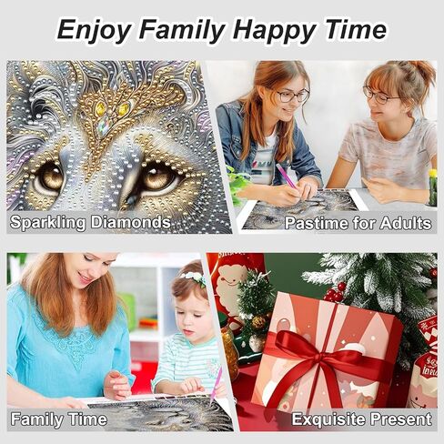 Aicomeon Lion Diamond Art Kits for Adults - 5D Special Shaped Diamond Painting Kit for Beginners, DIY Gem Art for Home Wall Decor & Gift 12x12 Inch in Saudi Arabia