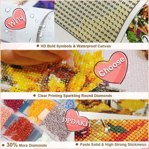 DPDAKIT 5D Beach Diamond Painting Kits for Adults, Diamond Art Kits for Beginner, DIY Round Full Gem Art Crafts for Home Wall Decor Gift, 16x12inch in Saudi Arabia