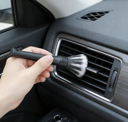 1Pc Soft Bristle Cleaning Brush, Multi-Purpose Dust Removal Tool for Car Interior Detailing, Home Cleaning, Computer Keyboards, Jewelry and Delicate Surfaces, Gentle Bristles for Effective Dusting in Kuwait
