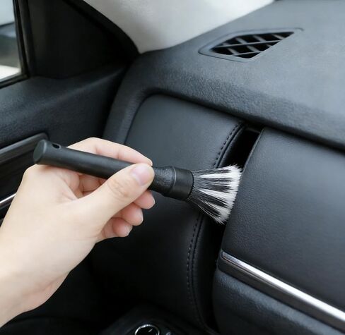 1Pc Soft Bristle Cleaning Brush, Multi-Purpose Dust Removal Tool for Car Interior Detailing, Home Cleaning, Computer Keyboards, Jewelry and Delicate Surfaces, Gentle Bristles for Effective Dusting in Kuwait