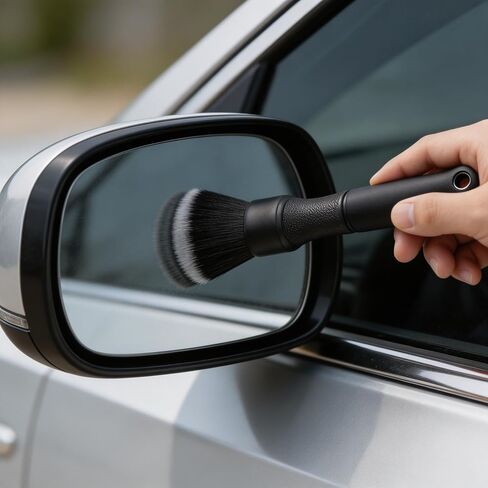 1Pc Soft Bristle Cleaning Brush, Multi-Purpose Dust Removal Tool for Car Interior Detailing, Home Cleaning, Computer Keyboards, Jewelry and Delicate Surfaces, Gentle Bristles for Effective Dusting in Kuwait