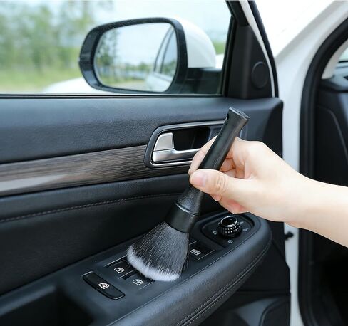1Pc Soft Bristle Cleaning Brush, Multi-Purpose Dust Removal Tool for Car Interior Detailing, Home Cleaning, Computer Keyboards, Jewelry and Delicate Surfaces, Gentle Bristles for Effective Dusting in Kuwait