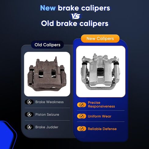 ECCPP 19B6696 19B6697 Rear Left & Right Disc Brake Caliper Assembly w/Bracket Fit For Nissan For LEAF 2011-2024, For Nissan For Rogue 2014-2020, For Nissan For Rogue Sport 2017-2022 in Kuwait