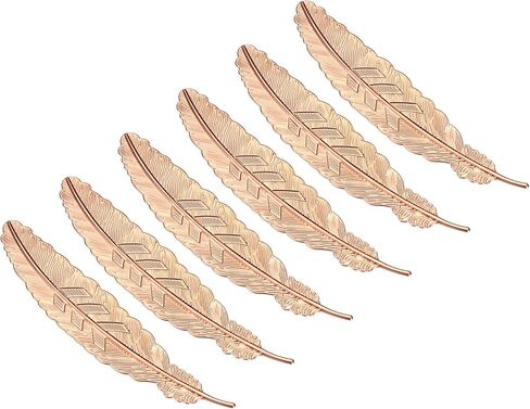 إشارات مرجعية من الريش المعدني من باتيكل، 6 عبوات من علامات الكتب، علامات الصفحات، هدية تقدير لعيد الميلاد للنساء، عشاق الكتب، قارئ الكتب، ذهبي فاتح in Kuwait