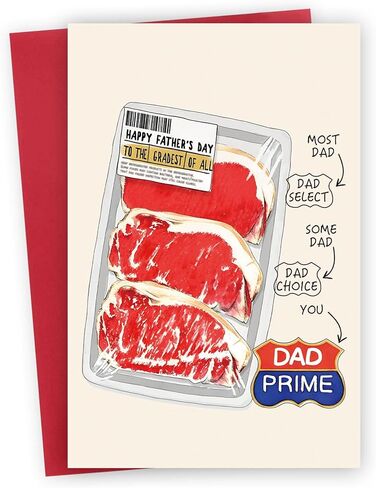 Funny Fathers Day Card, Happy Fathers Day Gift for Dad, Hilarious Father’s Day Card from Daughter Son Kids in Saudi Arabia