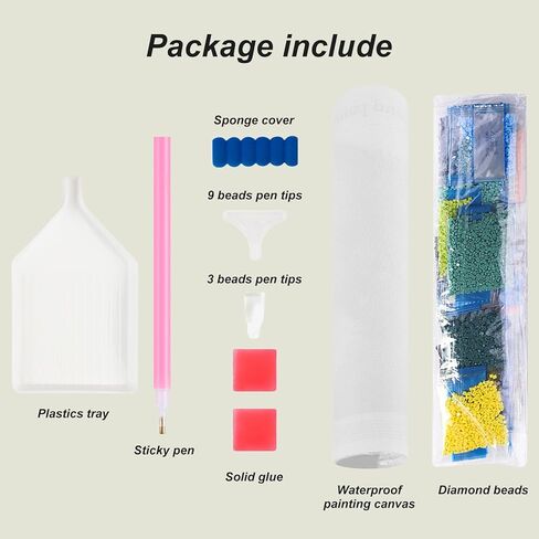 Stalente Diamond Painting Kits for Adults Flower, 5D DIY Diamond Art Kits for Beginners Round Full Drill Diamond Painting for Home Wall Decoration Gift 12×12inch in Kuwait