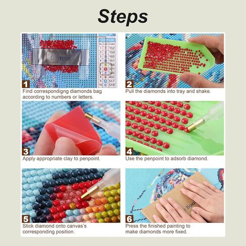 Stalente Diamond Painting Kits for Adults Flower, 5D DIY Diamond Art Kits for Beginners Round Full Drill Diamond Painting for Home Wall Decoration Gift 12×12inch in Kuwait